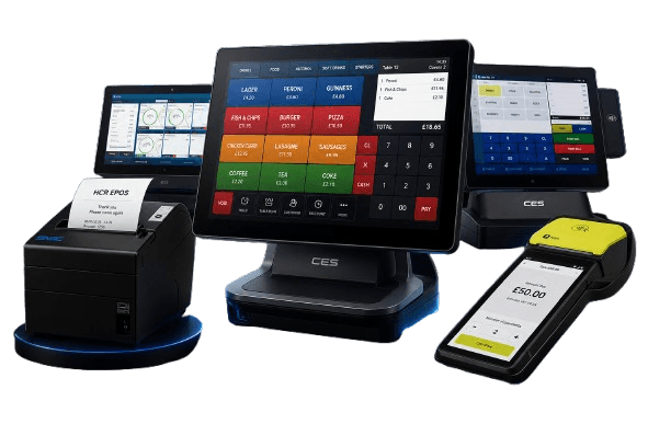 HCR EPOS hardware including touchscreen EPOS, receipt printer and integrated card payments